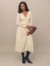 Reformation Liara Dress In Salt And Pepper