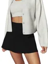 Reformation Liene A-line Mini Skort In Black