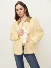 Reformation Lila Linen Jacket In Parmesan