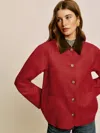 Reformation Lila Linen Jacket In Sundried Tomato