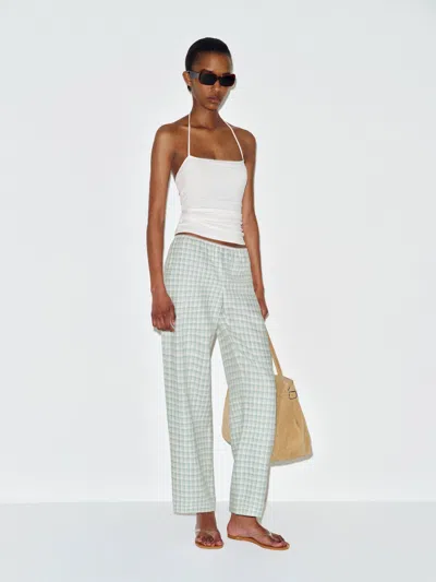 Reformation Lilah Linen Pant Blue Xs In Multi