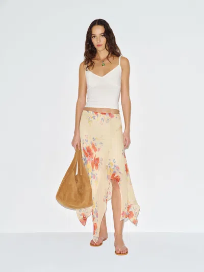 Reformation Liliana Skirt Ivory 12 In Neutral