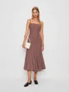 Reformation Lilibet Dress In Brown