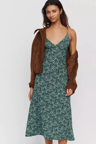 Reformation Lilibet Knit Midi Dress In Green