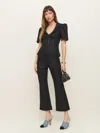 Reformation Lilibet Linen Two Piece In Black