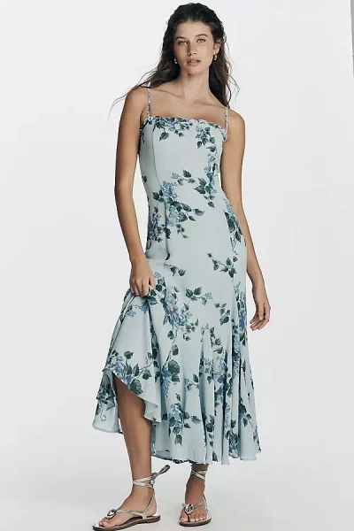 Reformation Lilibet Midi Dress In Blue