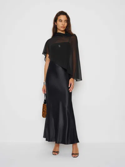 Reformation Lilibeth Silk Dress In Black