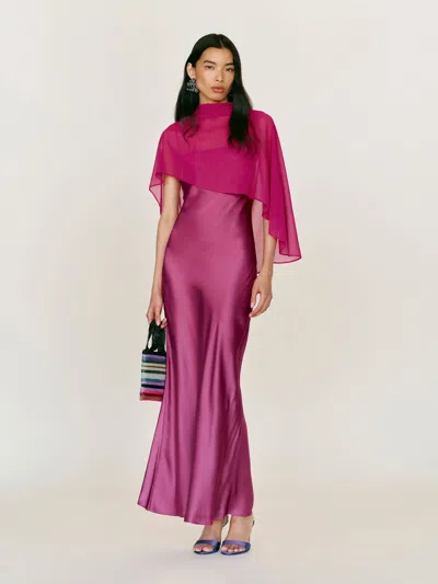 Reformation Lilibeth Silk Dress Pink Xs