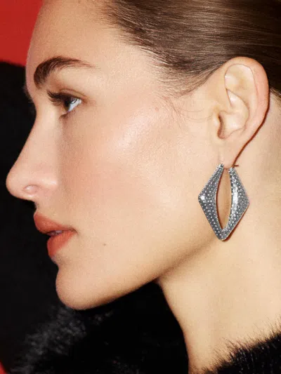 Reformation Lillian Earrings Silver In Metallic