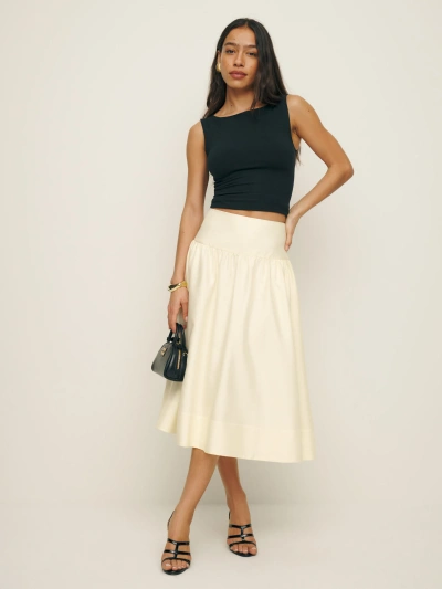 Reformation Lilly Skirt In Ivory