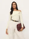 Reformation Lilou Regenerative Merino Sweater In Cream