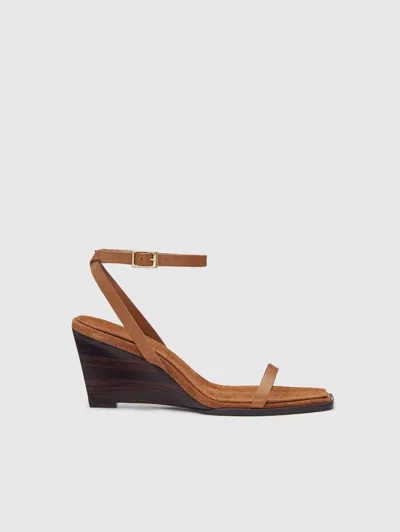 Reformation Lina Wedge Sandal Brown 8.5