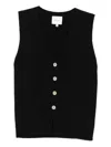 Reformation Linden Vest Top In Black