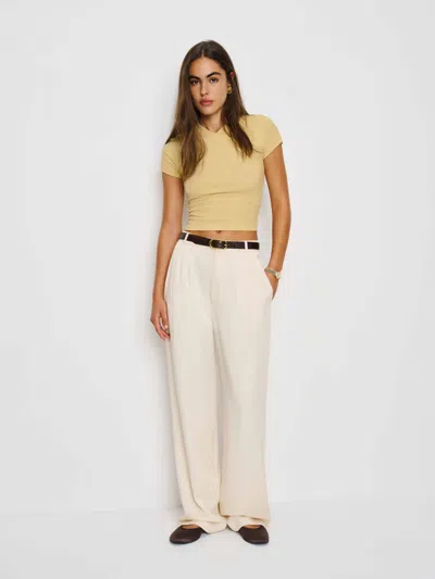 Reformation Lindie Tee In Brown
