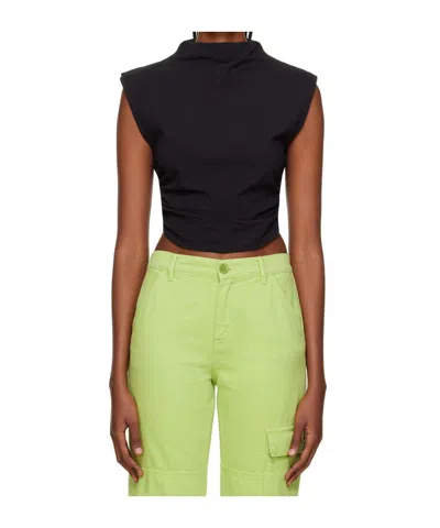 Reformation Lindy Stretch-cotton Top In Black