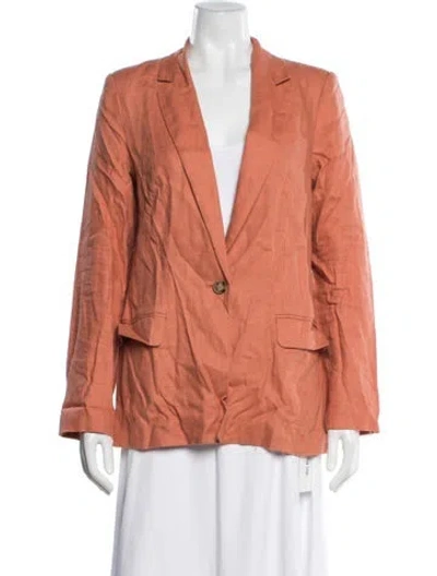 Pre-owned Reformation Linen Blazer In Brown