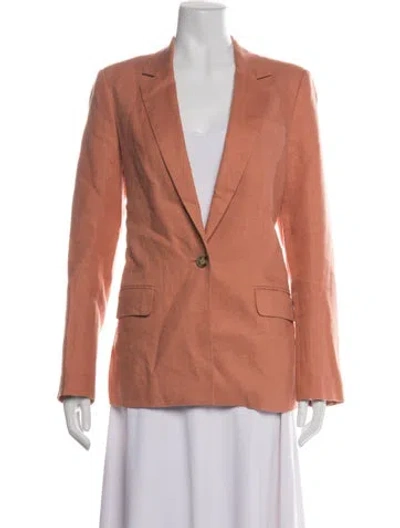 Pre-owned Reformation Linen Blazer In Brown