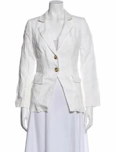 Pre-owned Reformation Linen Blazer In Gray