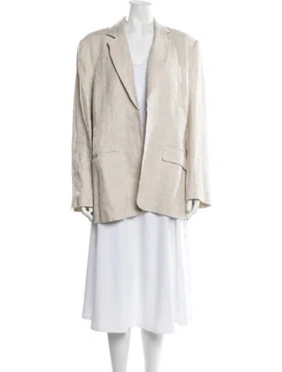 Pre-owned Reformation Linen Blazer In Multicolor
