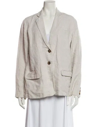 Pre-owned Reformation Linen Blazer In Neutral