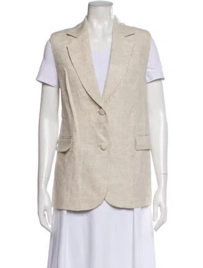 Pre-owned Reformation Linen Blazer In Neutral