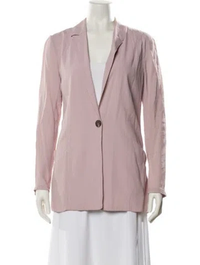 Pre-owned Reformation Linen Blazer In Pink