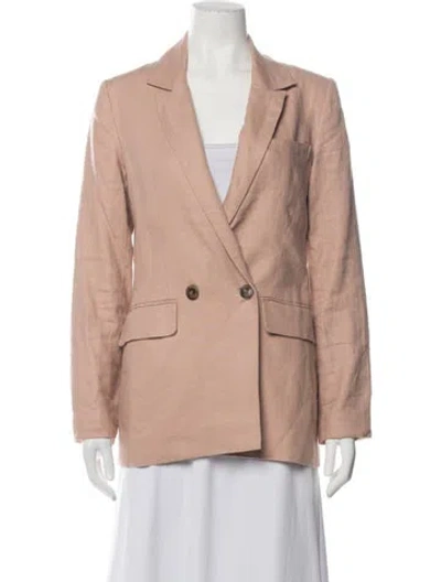 Pre-owned Reformation Linen Blazer In Pink