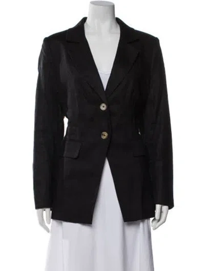 Pre-owned Reformation Linen Blazer W/ Tags In Black