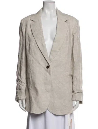 Pre-owned Reformation Linen Blazer W/ Tags In Neutrals