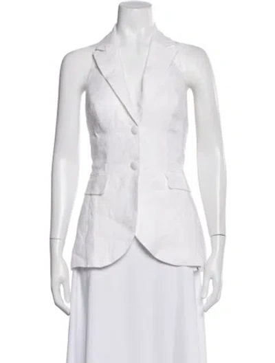 Pre-owned Reformation Linen Blazer W/ Tags In White