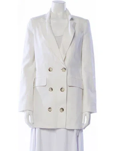 Pre-owned Reformation Linen Coat In White