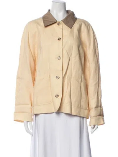 Pre-owned Reformation Linen Jacket In Neutrals