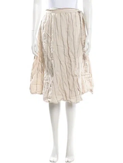 Pre-owned Reformation Linen Knee-length Skirt In Neutral