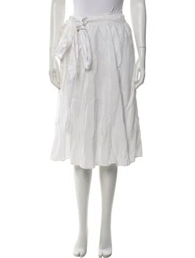 Pre-owned Reformation Linen Knee-length Skirt In White
