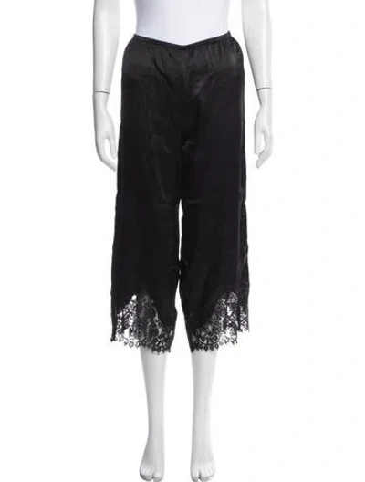Pre-owned Reformation Linen Lace Pattern Nightgown W/ Tags In Black