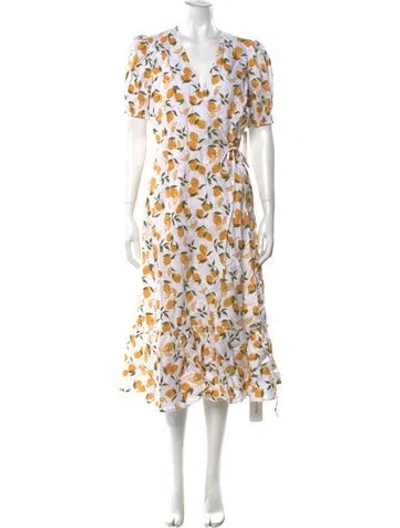 Pre-owned Reformation Linen Long Dress W/ Tags In White