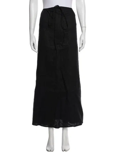 Pre-owned Reformation Linen Long Skirt In Blue