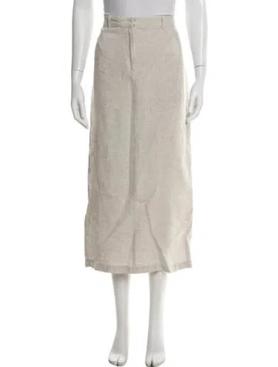 Pre-owned Reformation Linen Long Skirt In Neutral