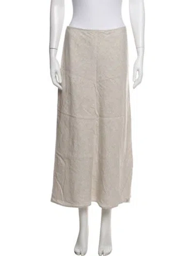 Pre-owned Reformation Linen Long Skirt In Neutral