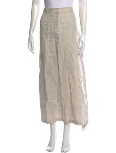 Pre-owned Reformation Linen Long Skirt In Neutrals