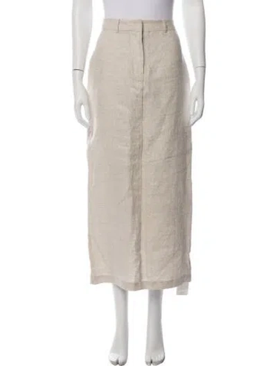 Pre-owned Reformation Linen Long Skirt In Neutrals