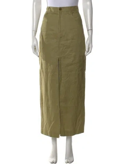 Pre-owned Reformation Linen Long Skirt In Neutrals