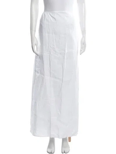 Pre-owned Reformation Linen Long Skirt W/ Tags In White
