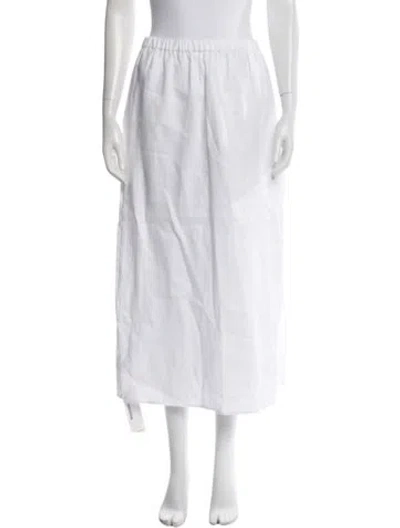 Pre-owned Reformation Linen Long Skirt In White