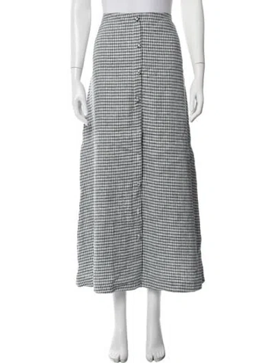 Pre-owned Reformation Linen Long Skirt In White