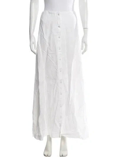 Pre-owned Reformation Linen Long Skirt In White