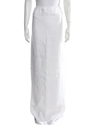 Pre-owned Reformation Linen Long Skirt In White