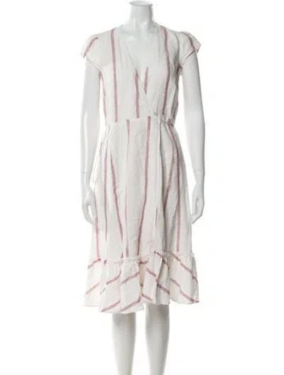 Pre-owned Reformation Linen Midi Length Dress In Neutral