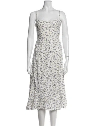 Pre-owned Reformation Linen Midi Length Dress In Neutral
