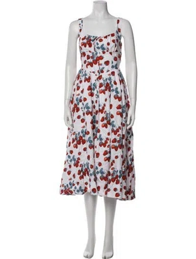 Pre-owned Reformation Linen Midi Length Dress W/ Tags In Multi